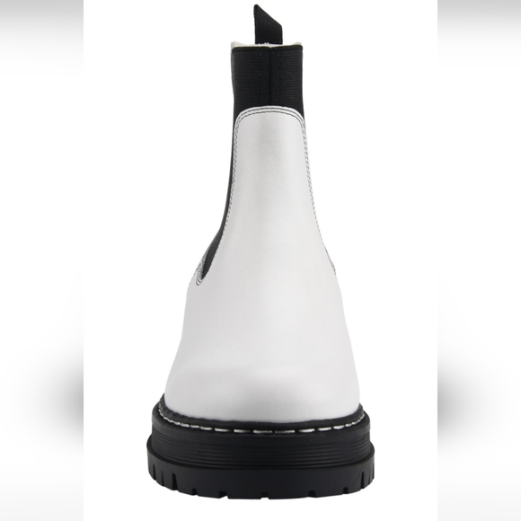 Marc Fisher Patrick Chelsea Slip On Leather Moto Lug Sole Combat Boot 9M #646 - Picture 7 of 9